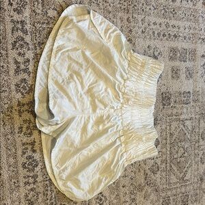 Free People Cream Athletic Shorts